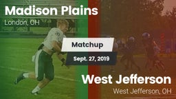 Matchup: Madison Plains vs. West Jefferson  2019