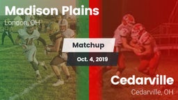 Matchup: Madison Plains vs. Cedarville  2019