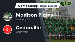 Recap: Madison Plains  vs. Cedarville  2020