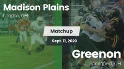Matchup: Madison Plains vs. Greenon  2020