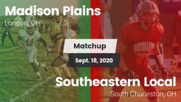 Matchup: Madison Plains vs. Southeastern Local  2020