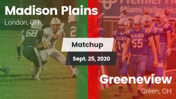 Matchup: Madison Plains vs. Greeneview  2020