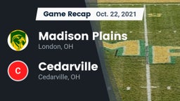 Recap: Madison Plains  vs. Cedarville  2021