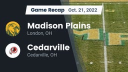 Recap: Madison Plains  vs. Cedarville  2022