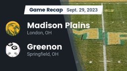 Recap: Madison Plains  vs. Greenon  2023