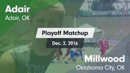 Matchup: Adair vs. Millwood  2016