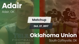 Matchup: Adair vs. Oklahoma Union  2017