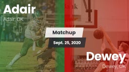 Matchup: Adair vs. Dewey  2020