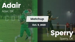 Matchup: Adair vs. Sperry  2020