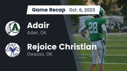 Recap: Adair  vs. Rejoice Christian  2023