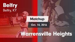 Matchup: Belfry vs. Warrensville Heights 2016