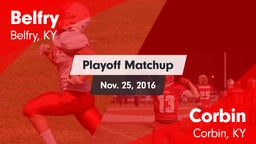 Matchup: Belfry vs. Corbin  2016