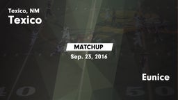 Matchup: Texico vs. Eunice 2016