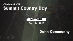 Matchup: Summit Country Day vs. Dohn Community  2016