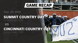 Recap: Summit Country Day vs. Cincinnati Country Day  2016