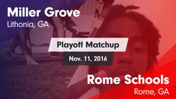 Matchup: Miller Grove vs. Rome  Schools 2016