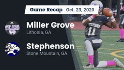 Recap: Miller Grove  vs. Stephenson  2020