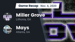 Recap: Miller Grove  vs. Mays  2020