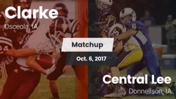 Matchup: Clarke vs. Central Lee  2017