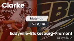 Matchup: Clarke vs. Eddyville-Blakesburg-Fremont 2017