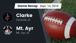 Recap: Clarke  vs. Mt. Ayr  2018