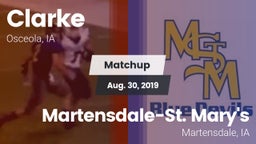 Matchup: Clarke vs. Martensdale-St. Mary's  2019