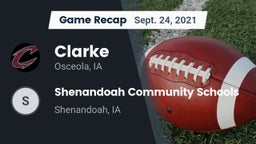Recap: Clarke  vs. Shenandoah Community Schools 2021