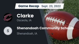 Recap: Clarke  vs. Shenandoah Community Schools 2022