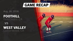 Recap: Foothill  vs. West Valley  2016