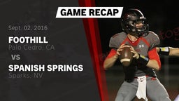 Recap: Foothill  vs. Spanish Springs  2016