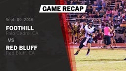 Recap: Foothill  vs. Red Bluff  2016