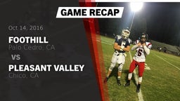 Recap: Foothill  vs. Pleasant Valley  2016