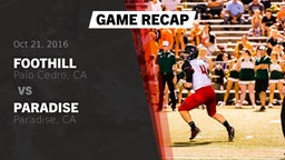 Recap: Foothill  vs. Paradise  2016