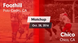 Matchup: Foothill vs. Chico  2016