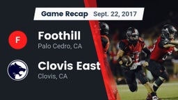 Recap: Foothill  vs. Clovis East  2017