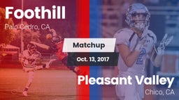 Matchup: Foothill vs. Pleasant Valley  2017