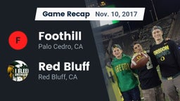 Recap: Foothill  vs. Red Bluff  2017