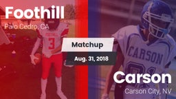 Matchup: Foothill vs. Carson  2018