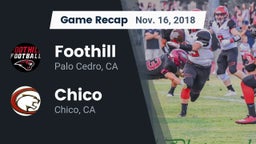 Recap: Foothill  vs. Chico  2018