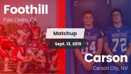 Matchup: Foothill vs. Carson  2019