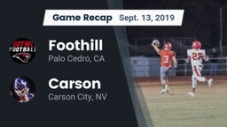 Recap: Foothill  vs. Carson  2019