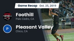 Recap: Foothill  vs. Pleasant Valley  2019
