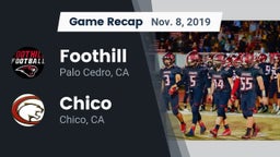Recap: Foothill  vs. Chico  2019