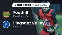 Recap: Foothill  vs. Pleasant Valley  2022