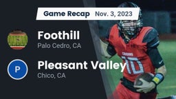 Recap: Foothill  vs. Pleasant Valley  2023