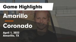 Amarillo  vs Coronado  Game Highlights - April 1, 2022