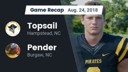 Recap: Topsail  vs. Pender  2018