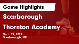 Scarborough  vs Thornton Academy Game Highlights - Sept. 29, 2022