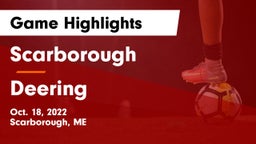 Scarborough  vs Deering  Game Highlights - Oct. 18, 2022
