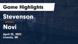 Stevenson  vs Novi  Game Highlights - April 25, 2022